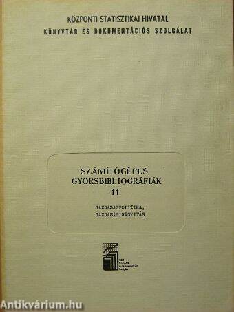 Számítógépes gyorsbibliográfiák 11/1-4.