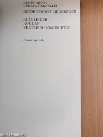 Ostdeutsches Liederbuch