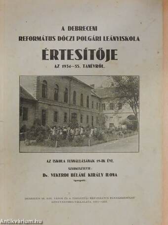 A debreceni Református Dóczi Polgári Leányiskola értesítője az 1934-35. tanévről
