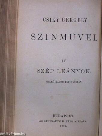 Czifra nyomorúság/A proletárok/Mukányi/Szép leányok/A kaviár