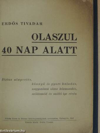 Olaszul 40 nap alatt