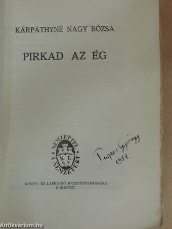 Pirkad az ég