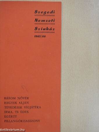 Szegedi Nemzeti Színház 1965/66