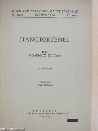 Hangtörténet