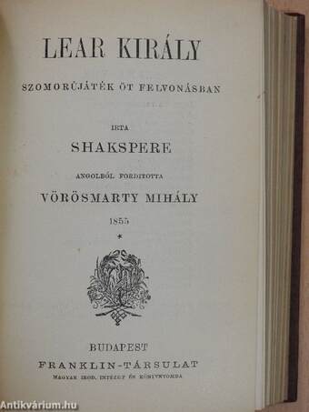 Hamlet dán királyfi/Lear király/III. Richard király/A makranczos hölgy