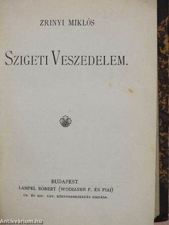 Berzsenyi Dániel válogatott versei/Dorottya/Trilby/Szigeti Veszedelem