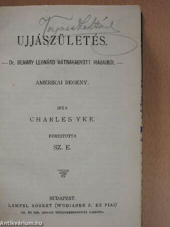 Ujjászületés/Doktor Holmes kalandjai/Barnum milliói/A dsungel könyve I-II./Indiai történetek I-II.