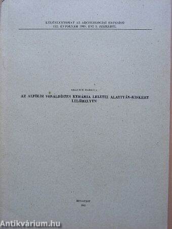 Az alföldi vonaldíszes kerámia leletei Alattyán-kiskert lelőhelyen