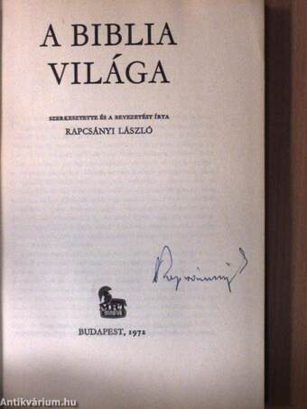 A Biblia világa (aláírt példány)