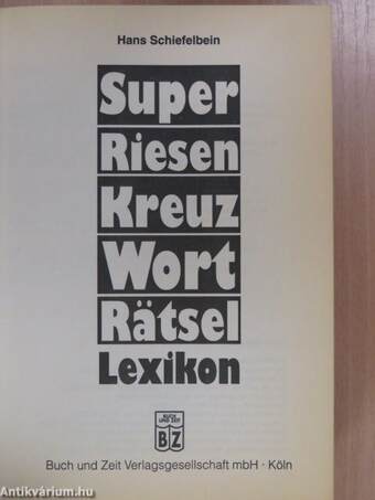 Super Riesen Kreuzworträtsel Lexikon