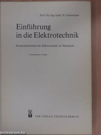 Einführung in die Elektrotechnik