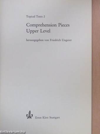 Comprehension Pieces - Upper Level