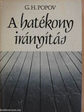 A hatékony irányítás