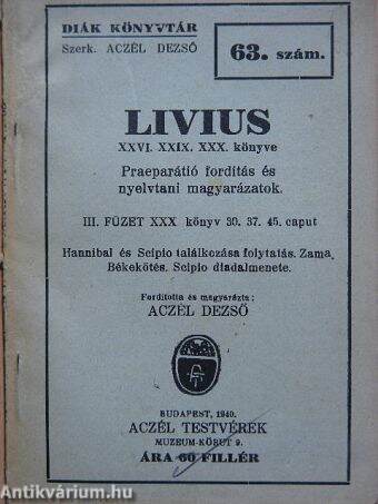 Livius XXX. könyve (töredék)