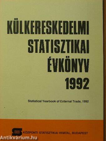 Külkereskedelmi statisztikai évkönyv 1992