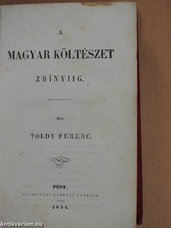 A magyar költészet története I-II.