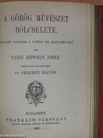 Medea/Aesthetikai előtanulmányok/A görög művészet bölcselete/A németalföldi művészet bölcselete