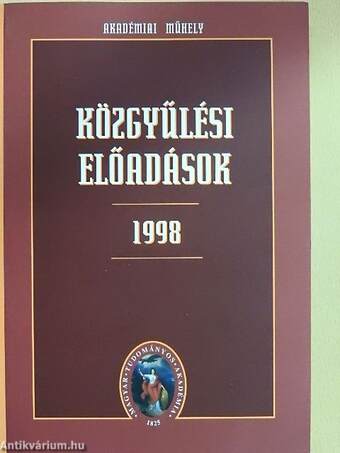 Közgyűlési előadások 1998 I-II.