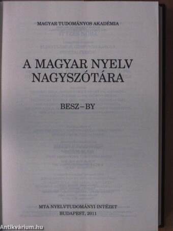 A magyar nyelv nagyszótára IV.