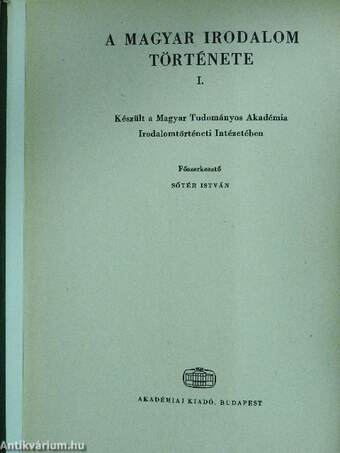 A magyar irodalom története 1-6.