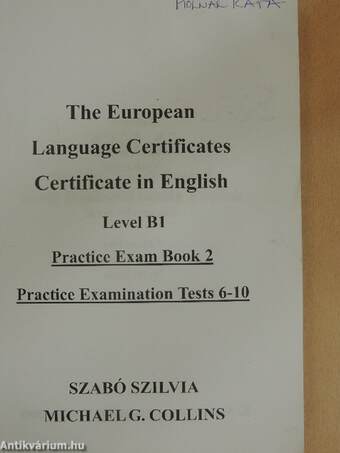 The European Language Certificates Certificate in English