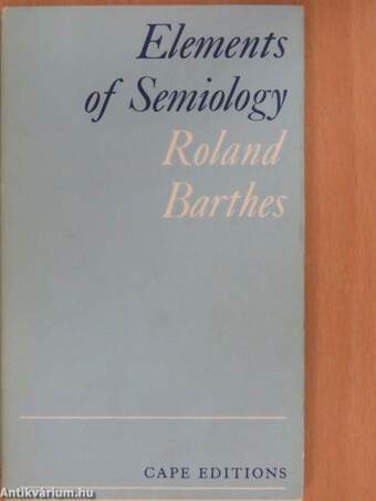 Elements of Semiology