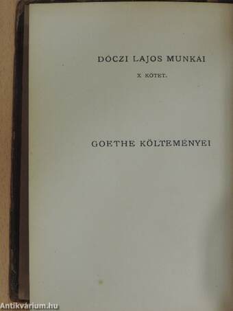 Goethe költeményei