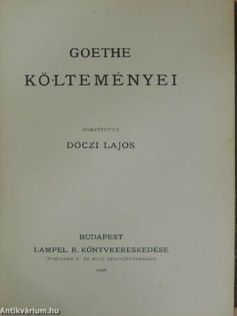 Goethe költeményei