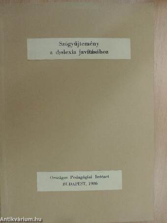 Szógyűjtemény a dyslexia javításához