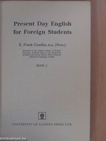 Present Day English for Foreign Students Book 2.