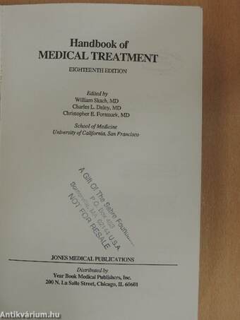 Handbook of Medical Treatment