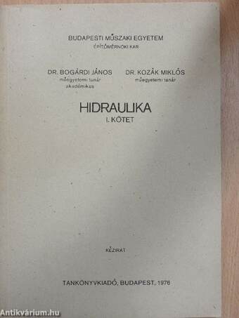 Hidraulika I.