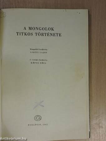 A mongolok titkos története