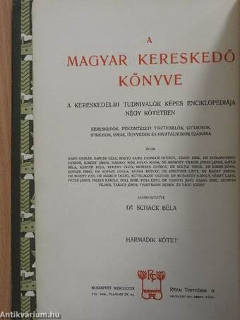 A magyar kereskedő könyve III.