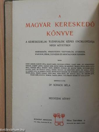 A magyar kereskedő könyve IV.