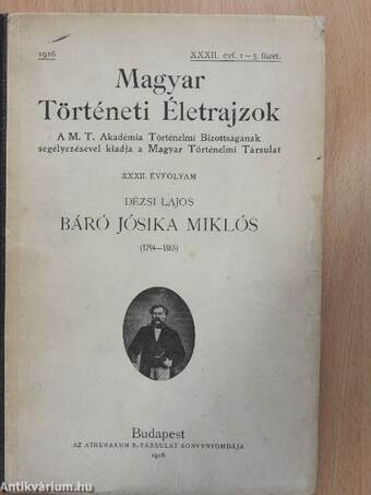 Magyar Történeti Életrajzok 1916/1-5.