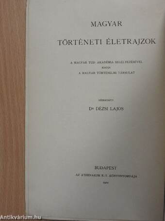 Magyar Történeti Életrajzok 1912/4-5.