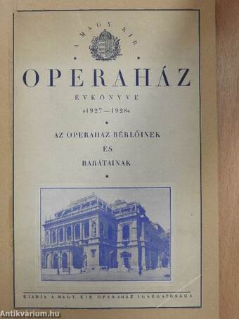 A Magy. Kir. Operaház évkönyve 1927-1928