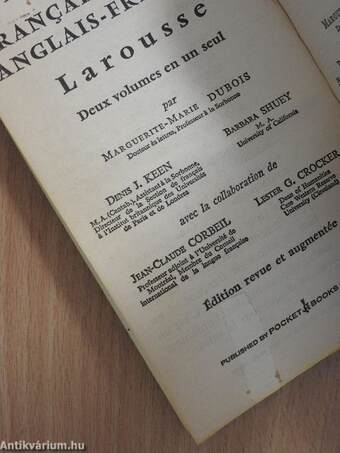 Larousse's French-English, English-French Dictionary