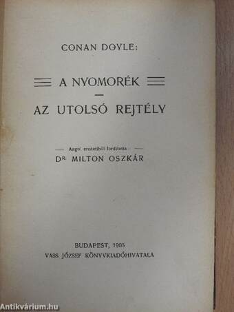 A nyomorék/Az utolsó rejtély/Az arany szemüveg/Az Abbey-Grange-i gyilkosság