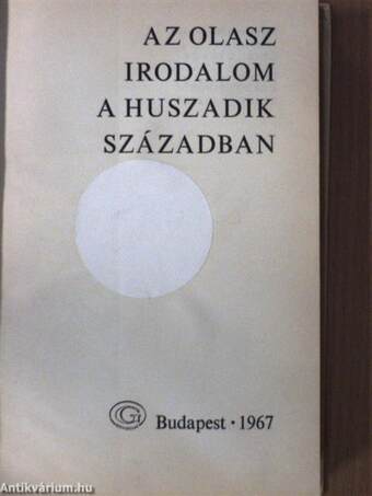 Az olasz irodalom a huszadik században