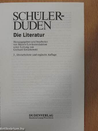 Schülerduden die Literatur