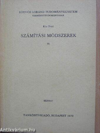 Számítási módszerek III.