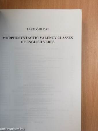 Morphosyntactic Valency Classes of English Verbs