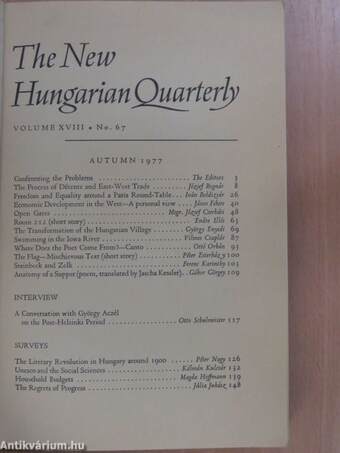 The New Hungarian Quarterly Autumn 1977.