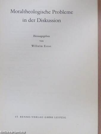 Moraltheologische Probleme in der Diskussion