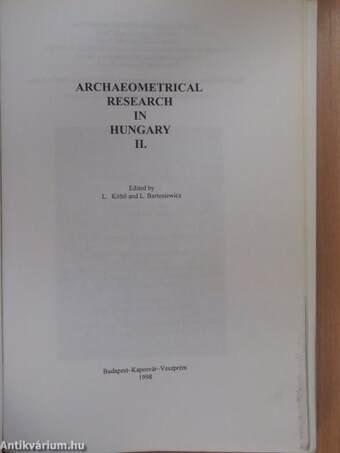 Archaeometrical Research in Hungary II.