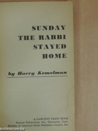 Sunday the Rabbi Stayed Home