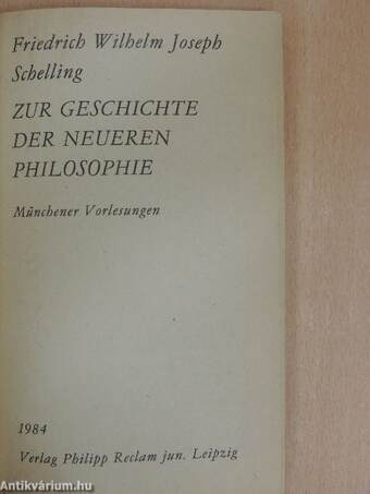 Zur Geschichte der neueren Philosophie