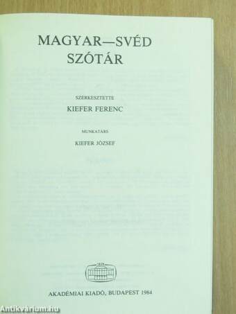 Magyar-svéd szótár